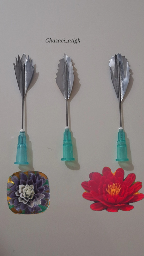 ۳تا ابزار پینترستی با کیفیت و خاص که به راحتی حین تزریق جدا نمیشن چون از یه چسب خاص که خودم کشفش کردم استفاده شده طرح های خاصش رو ببین ☺️🥰