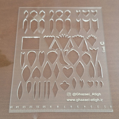 "شابلون ابزار ژله تزریقی کد C – دارای ۵۶ الگوی کامل برای ساخت انواع ابزار حرفهای"