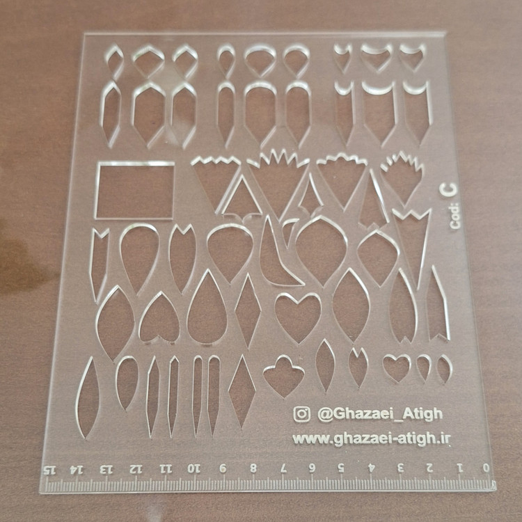 "شابلون ابزار ژله تزریقی کد C – دارای ۵۶ الگوی کامل برای ساخت انواع ابزار حرفهای"